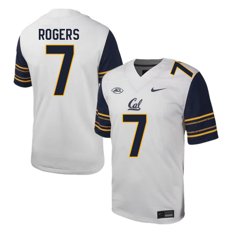 California Golden Bears #7 Chandler Rogers ACC Conference College Football Jerseys Stitched-White